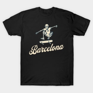 Barcelona Bony Skaters Skateboarding Vacationing T-Shirt